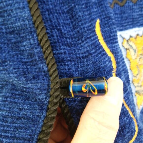 Allure chenille glass button embrd applq jacket M - Picture 5 of 12